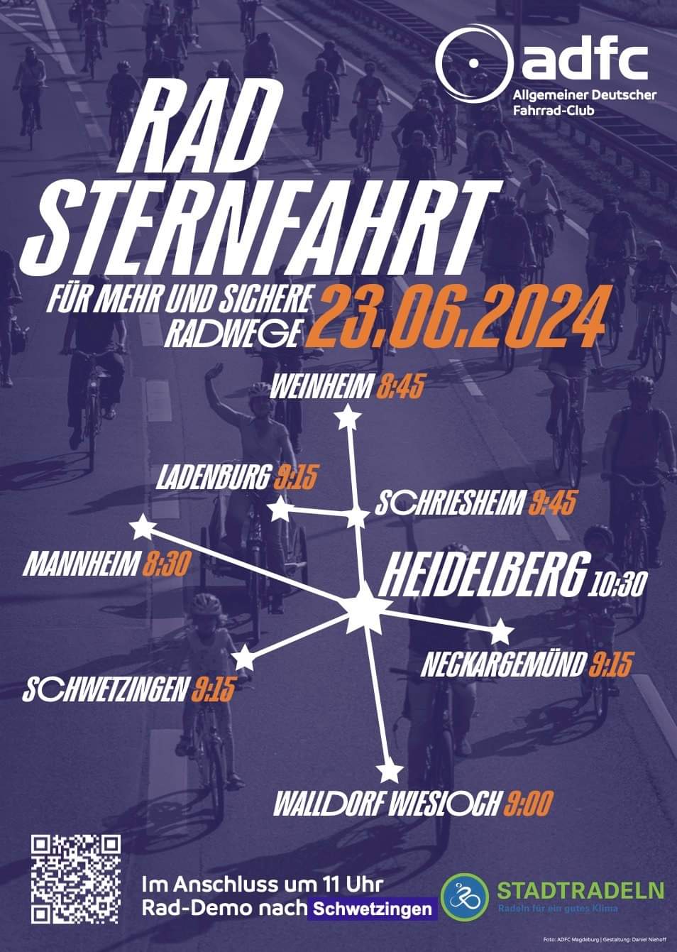 You are currently viewing Radsternfahrt nach Heidelberg und Raddemo Heidelberg – Schwetzingen am 23.6.