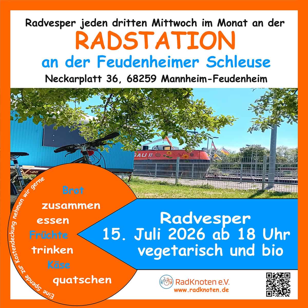You are currently viewing 15. Juli, ab 18:00 Uhr – Radvesper an der Radstation